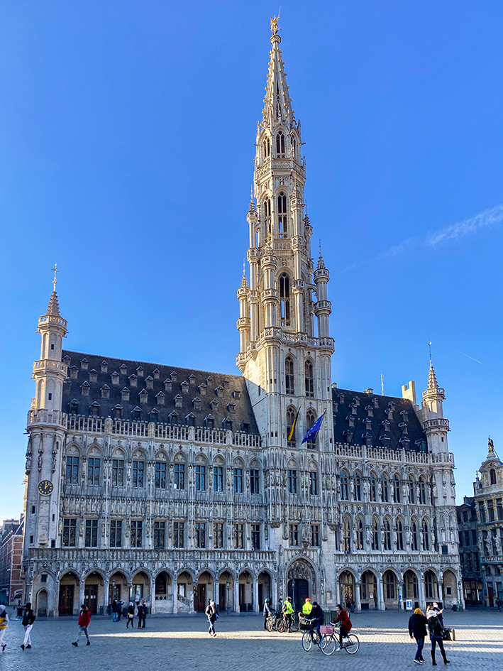 Le bâtiment de l'hôtel de ville de Bruxelles situé sur la Grand-Place. une des plus belles places du monde.
