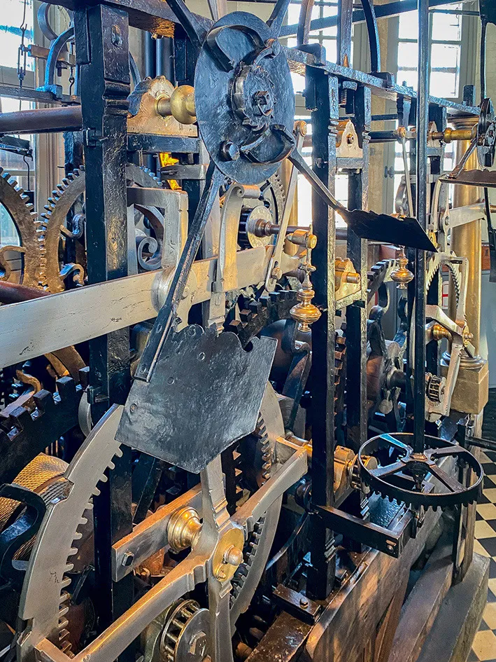 le mécanisme des carillons dans le Beffroi de Bruges