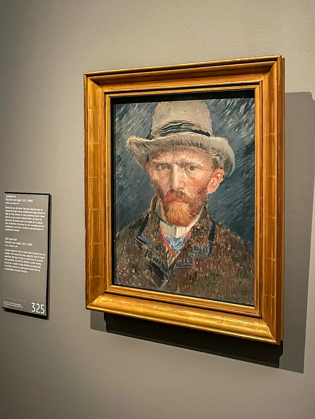 autoportrait de van Gogh au musée van Gogh d'Amsterdam