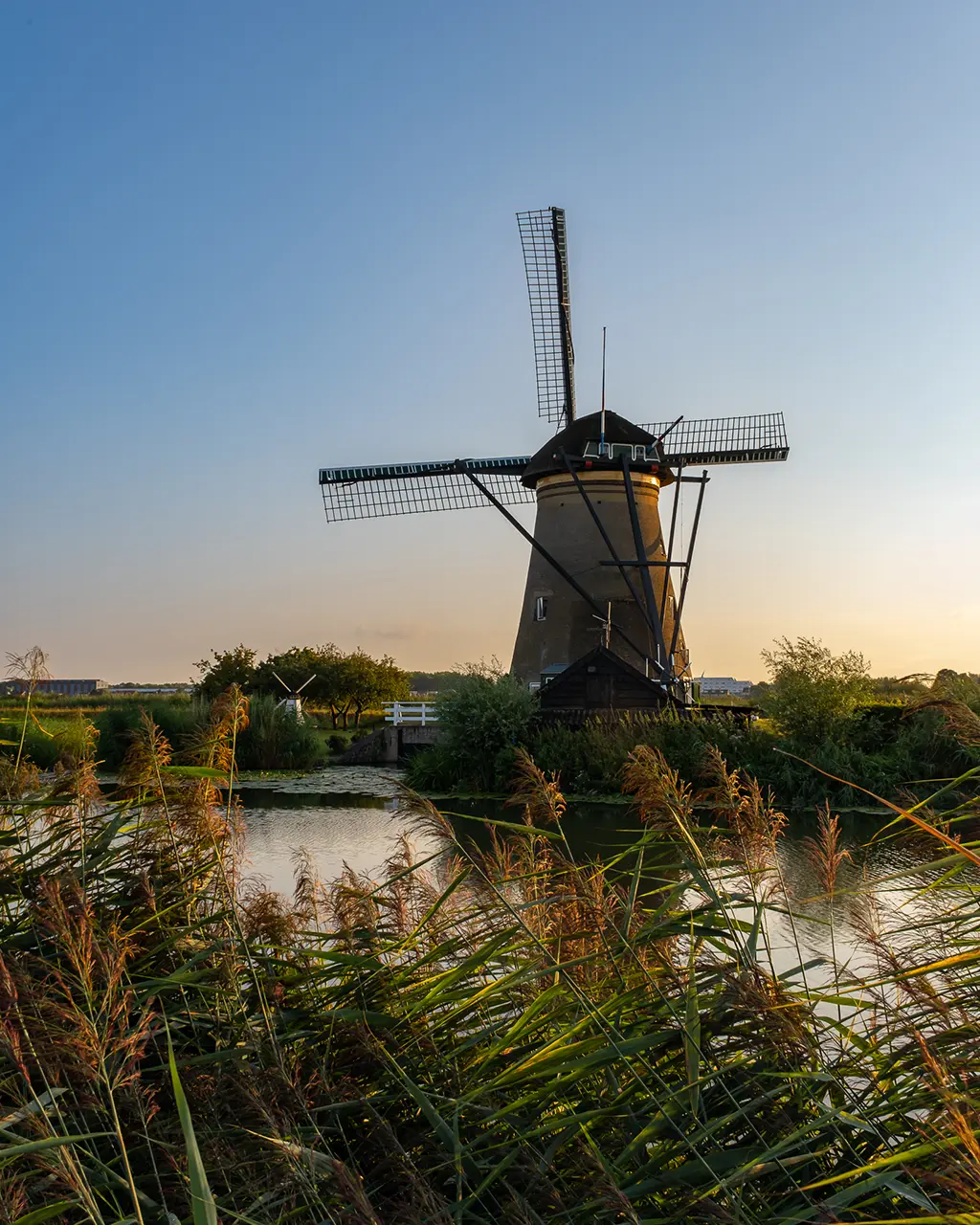 moulin à vent à Kinderdijk aux Pays-Bas