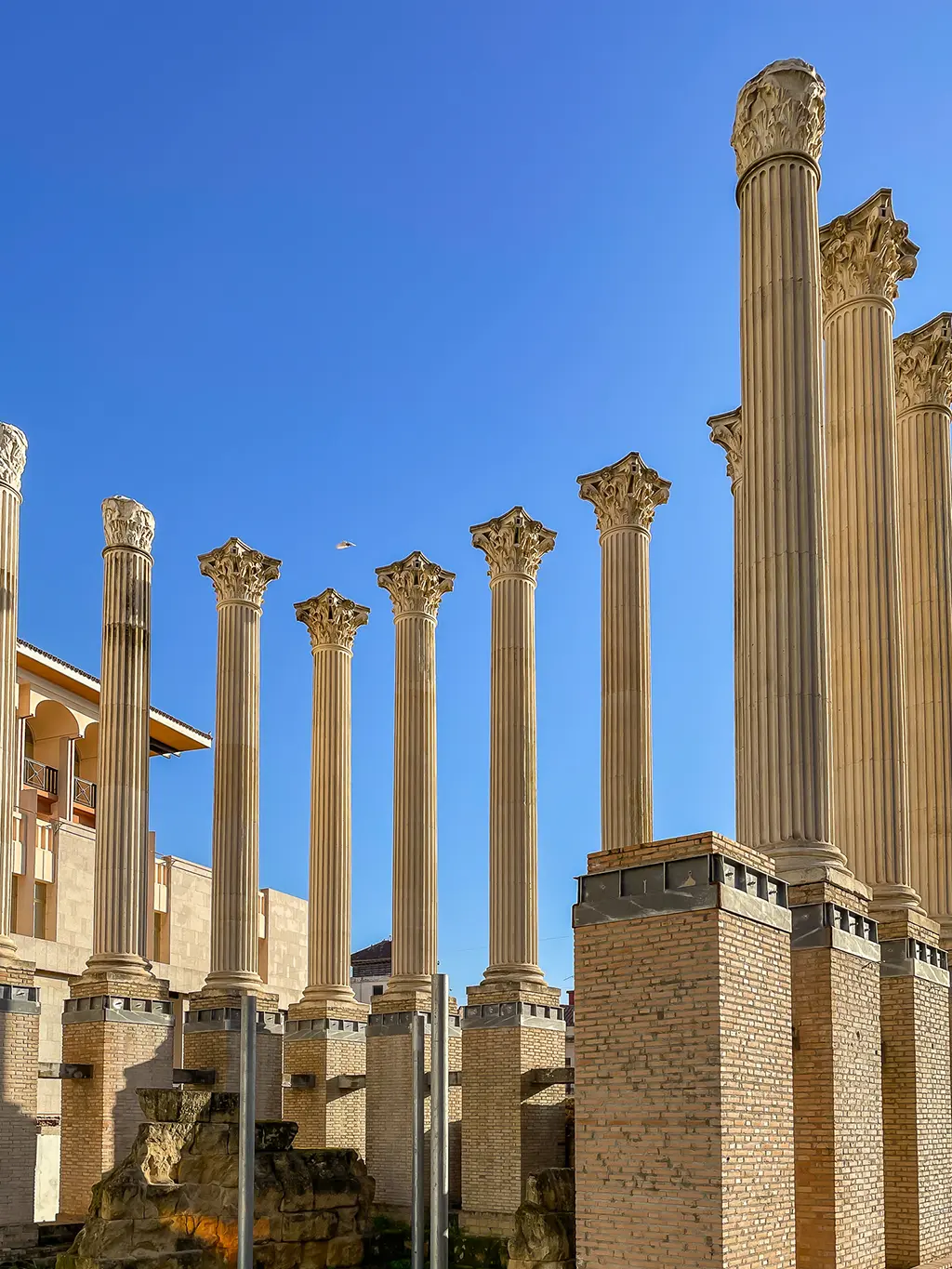 les colonnes du temple romain de Cordoue