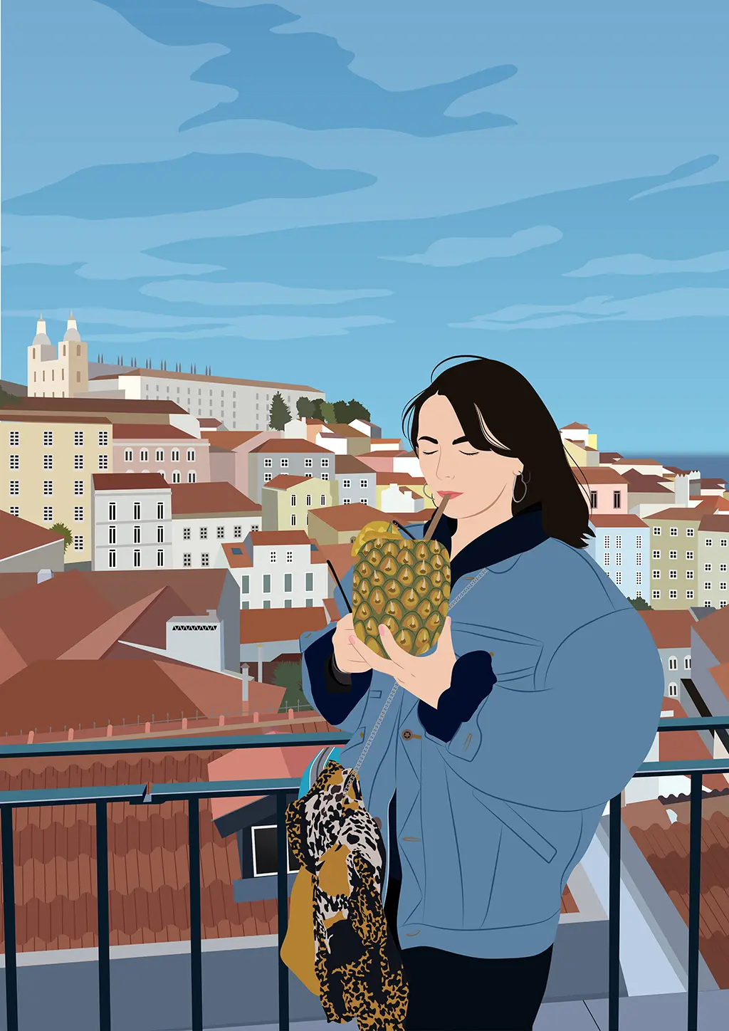Aimant Frigo Caroline Du Nord USA – Illustration Aquarelle, 6x6 Cm | Souvenir Voyage, Cadeau Personnalisé