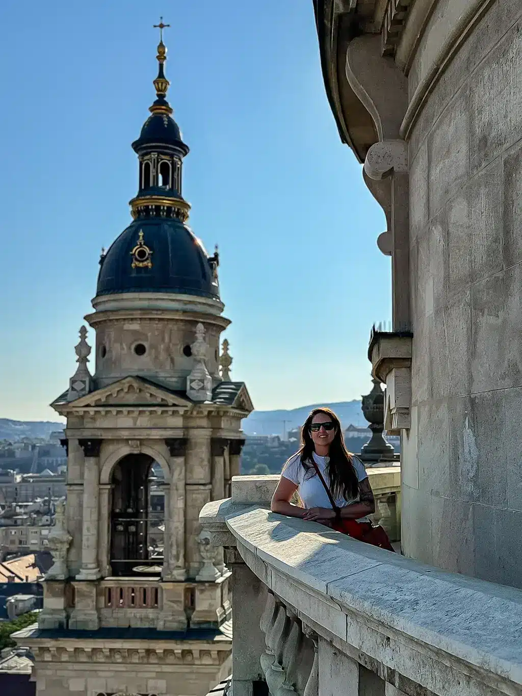 Terrasse de la Basilique Saint-Etienne à voir lors d'un city trip à Budapest