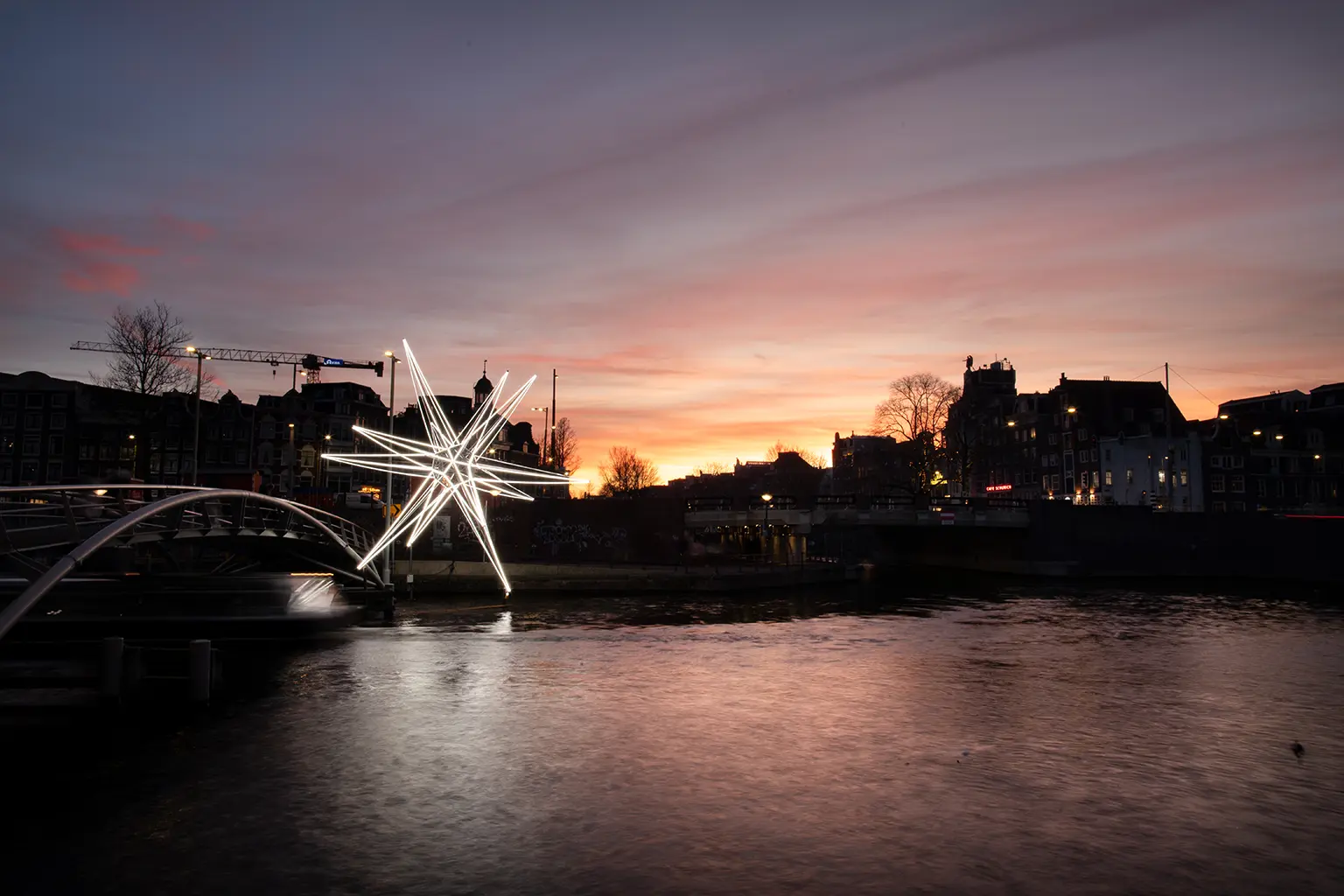 Festival des Lumieres Amsterdam by night