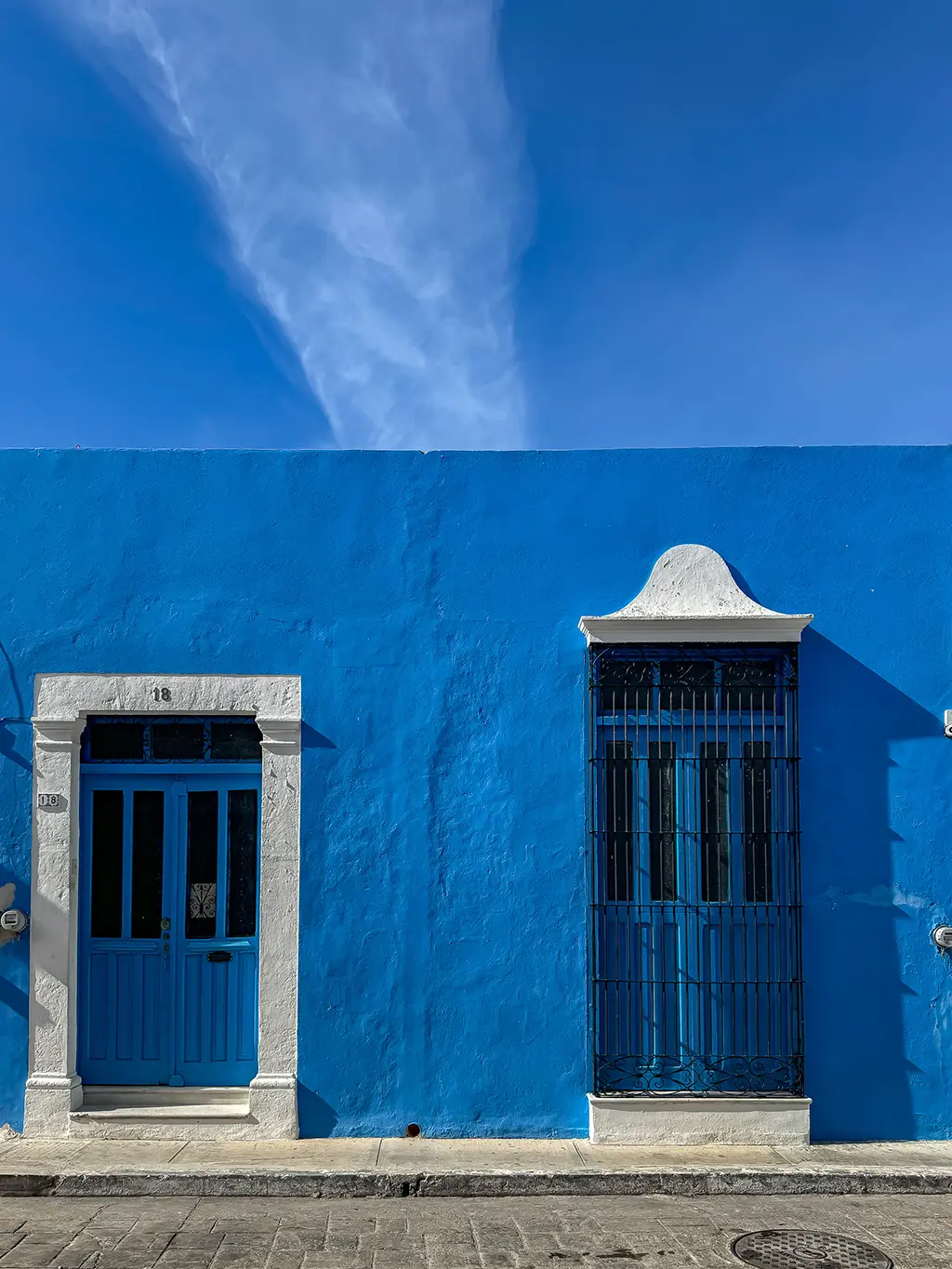 Maison bleue à Campeche