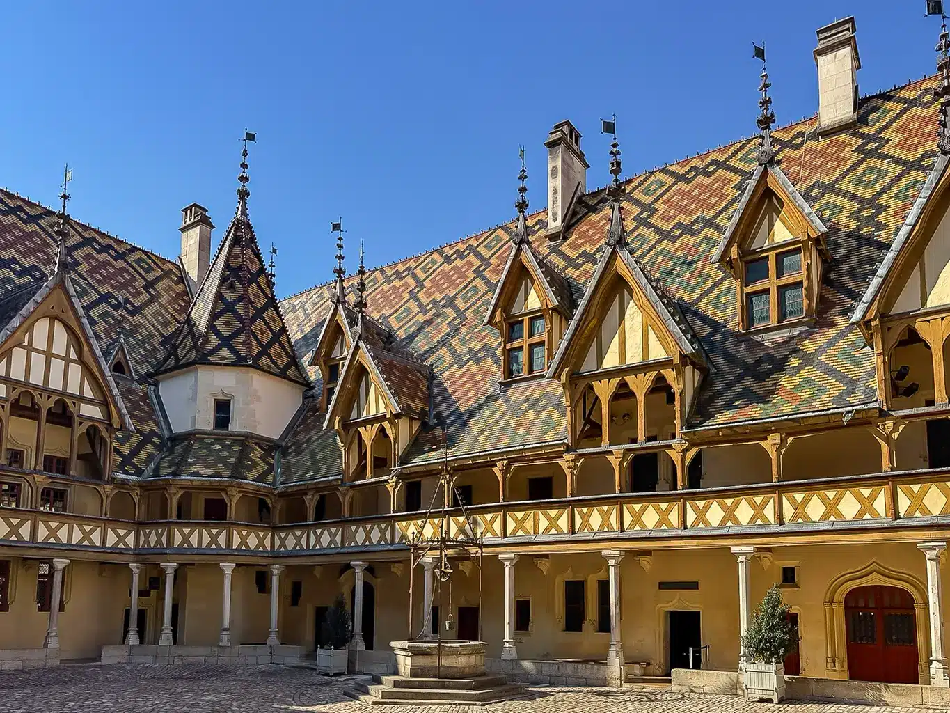 Hospices-de-Beaune-puit La cour des Hospices de Beaune