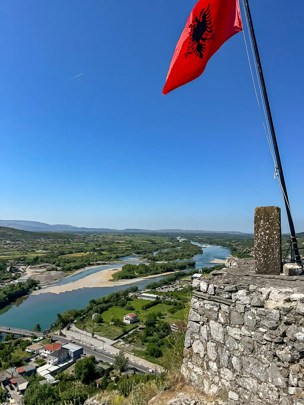 Château de Rozafa, vue sur le lac