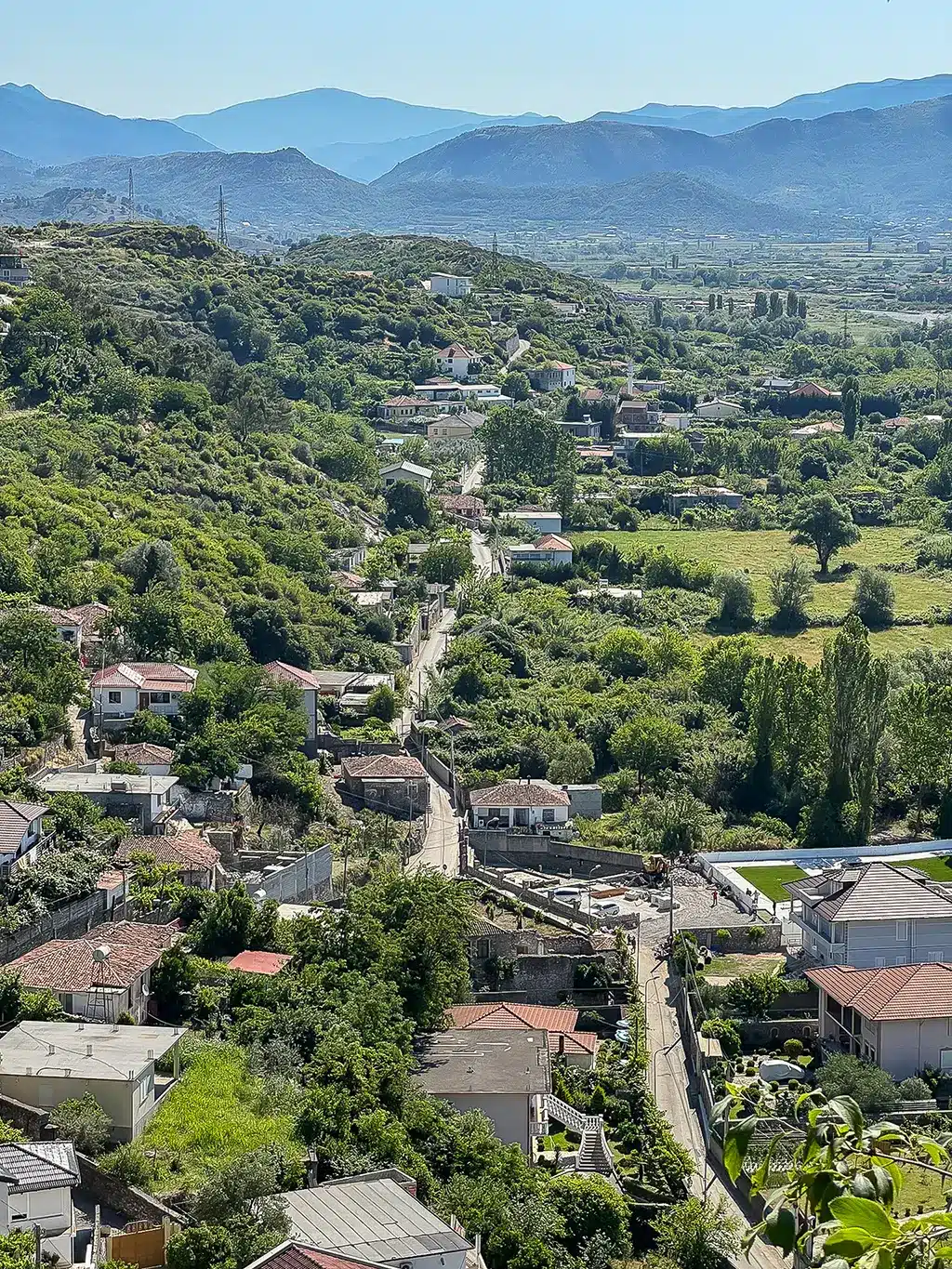 Château de Rozafa, vue sur la ville