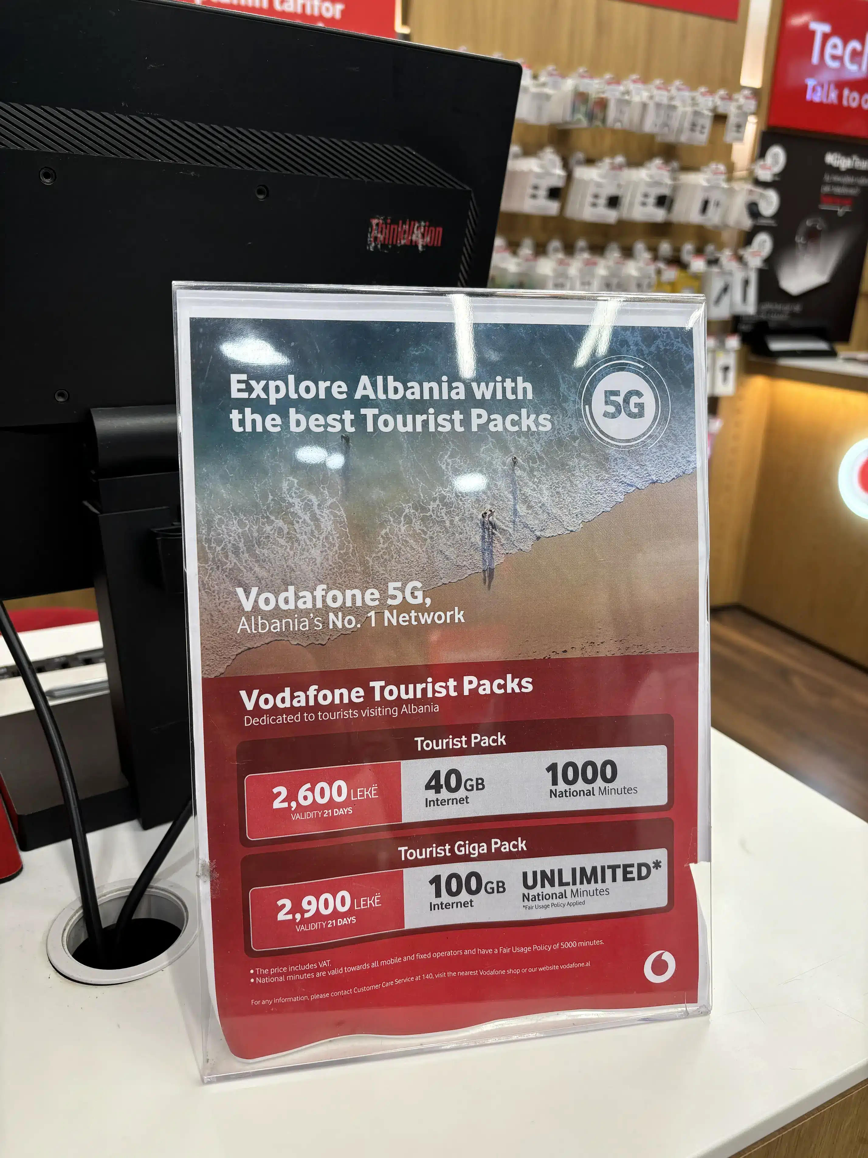 vodafone-albanie-tarifs prix carte SIM albanie