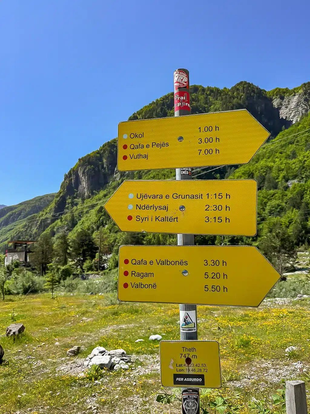 balisage nord de l'albanie