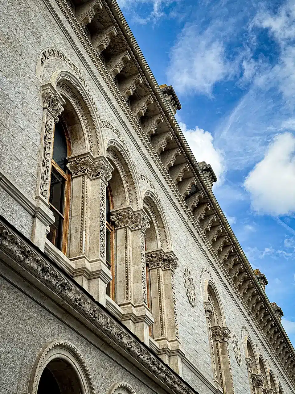 Détails architecturaux de la bibliothèque de Trinity College